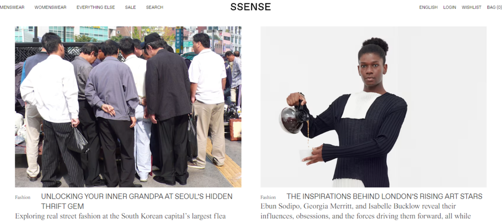 SSENSE ofrece prendas urbanas sin renunciar al lujo