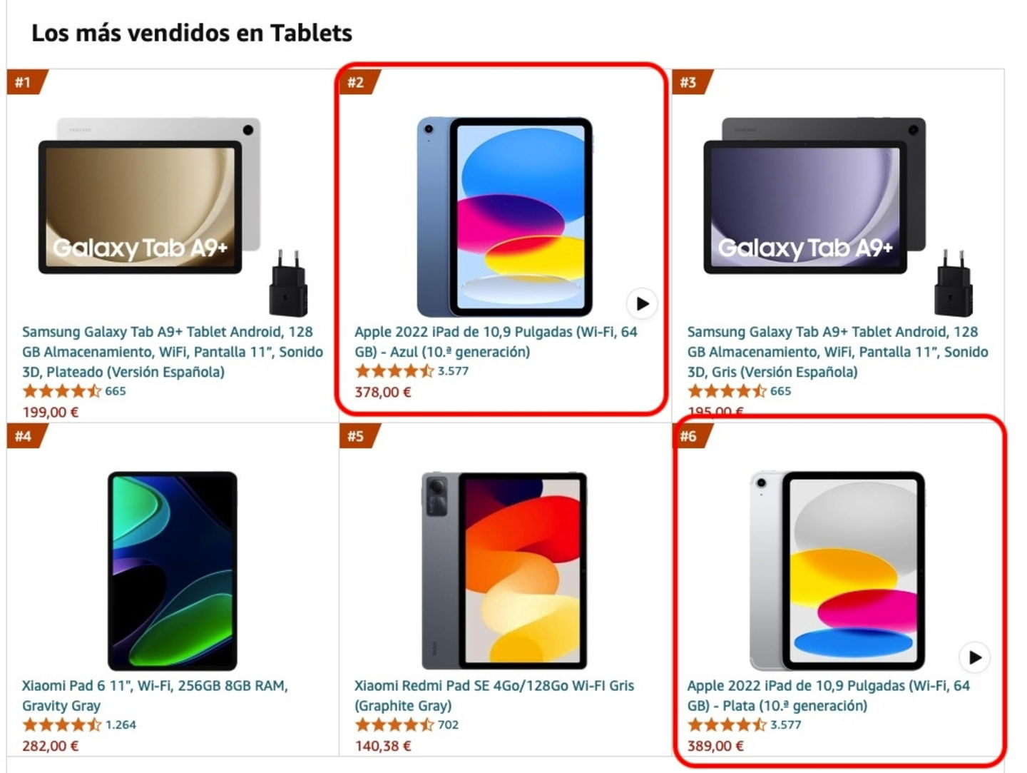 tablets mas vendidas amazon