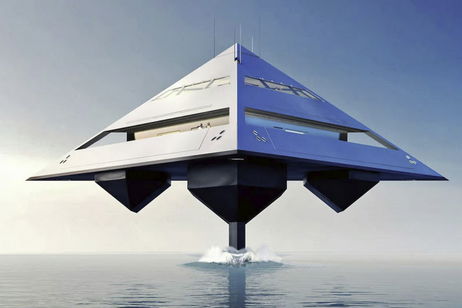 Tetrahedron, el yate imposible que parece una nave de 'Star Wars'