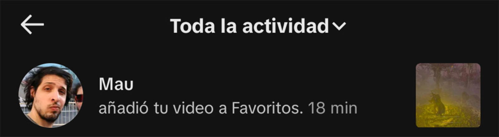 TikTok solo avisa cuando guardas un video a Favoritos