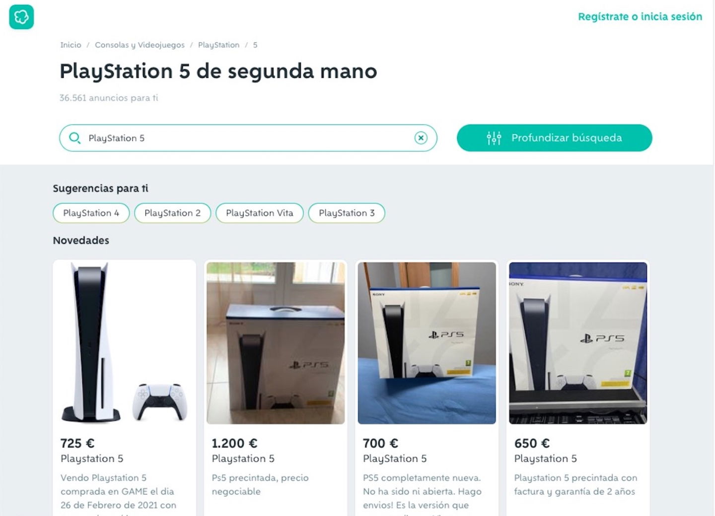 Wallapop Pro te da la opción de vender un producto desde diferentes perfiles