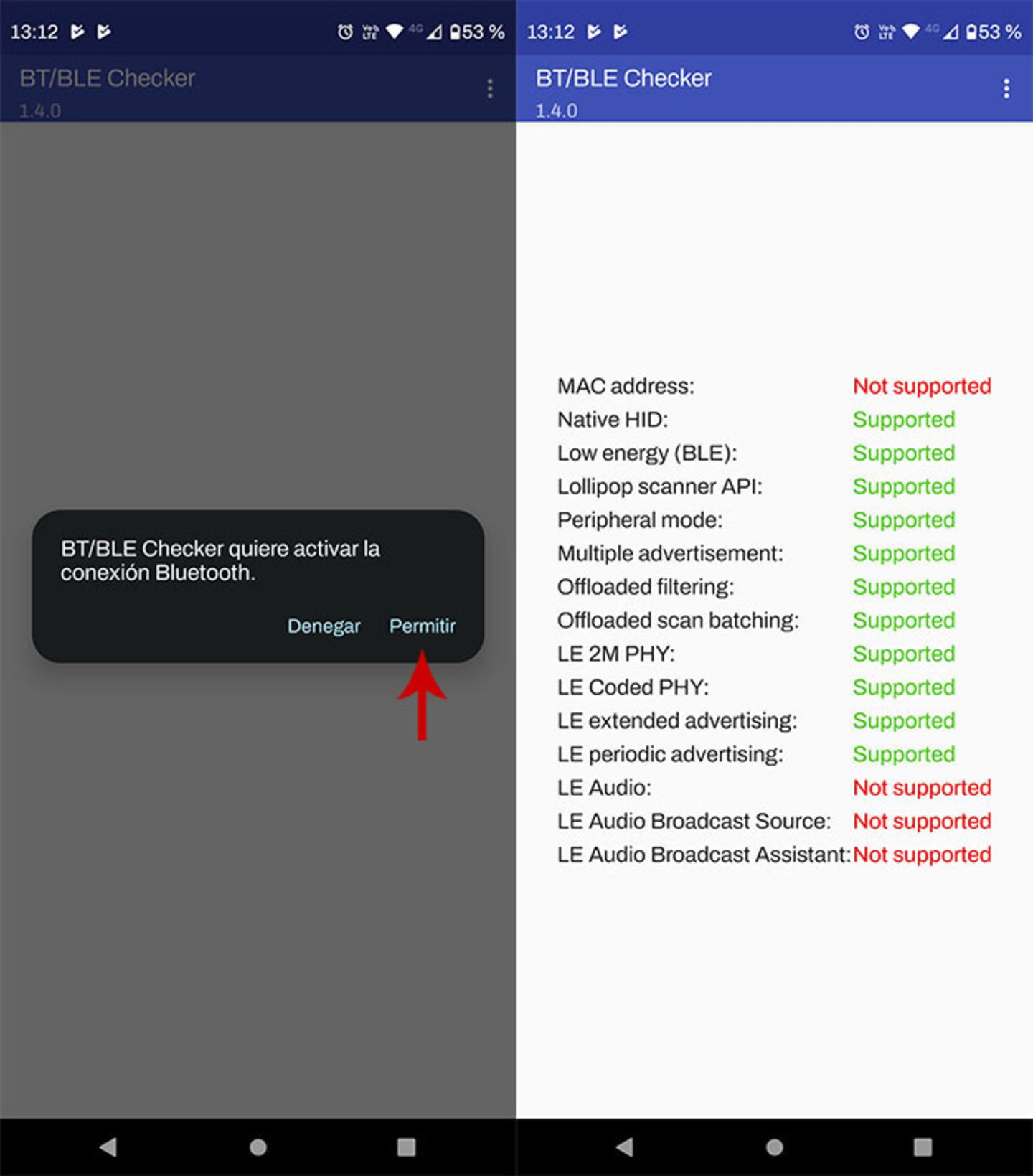 Ver datos avanzados de la version de Bluetooth que tiene mi movil