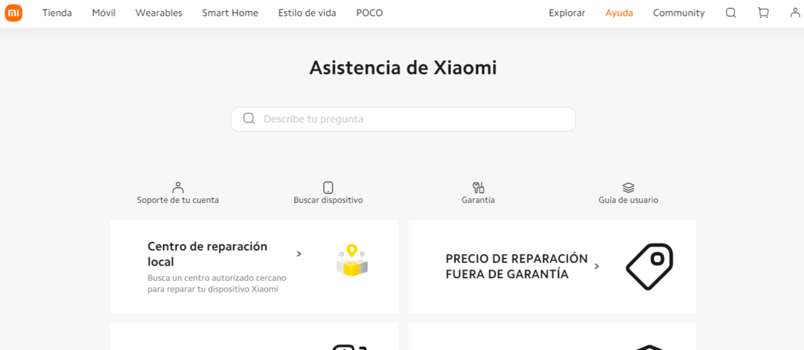 Puedes encontrar información sobre la garantía en la web de Xiaomi