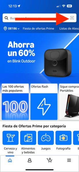 Como buscar por foto en Amazon desde la app del movil