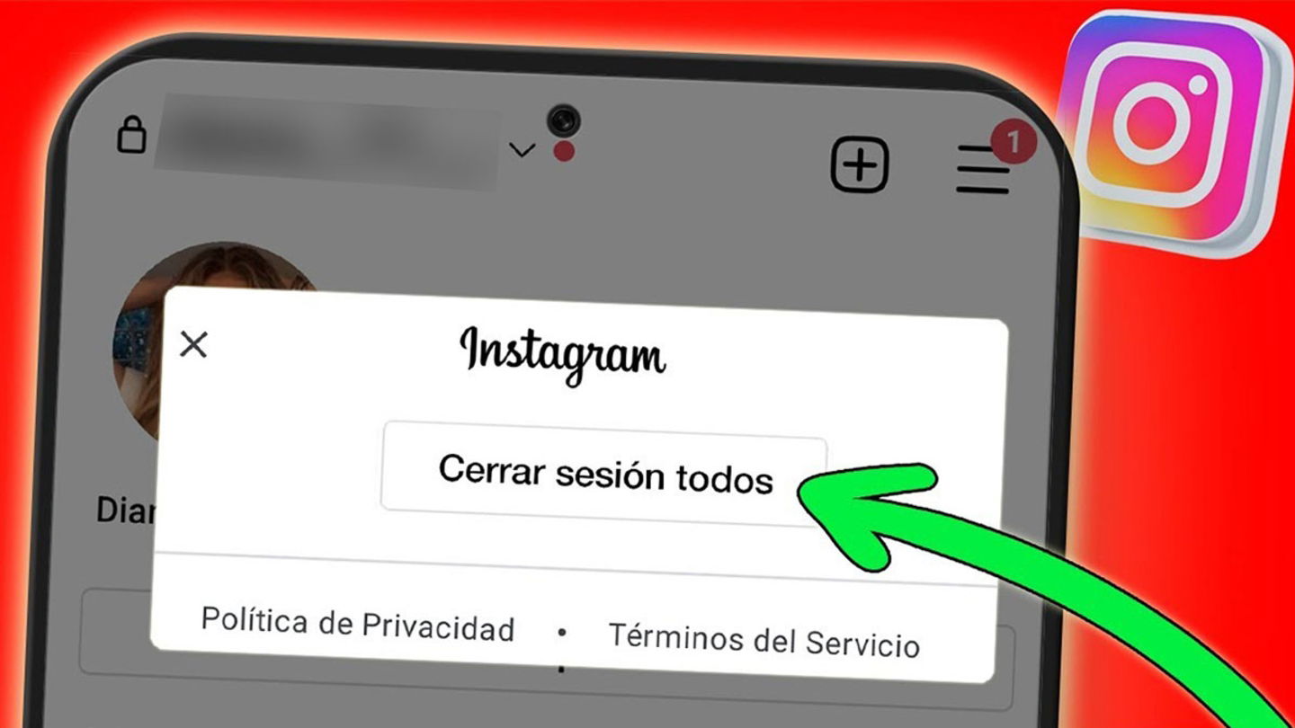 Cerrar sesion en todos los dispositivos Instagram