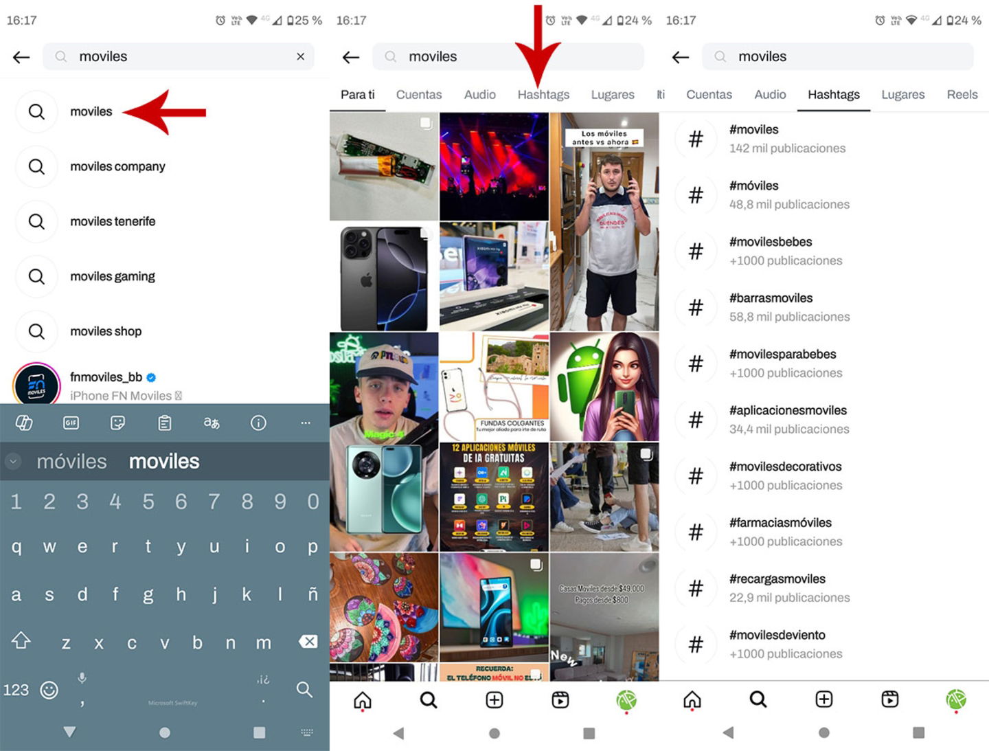 Encontrar hashtags que son tendencia en Instagram