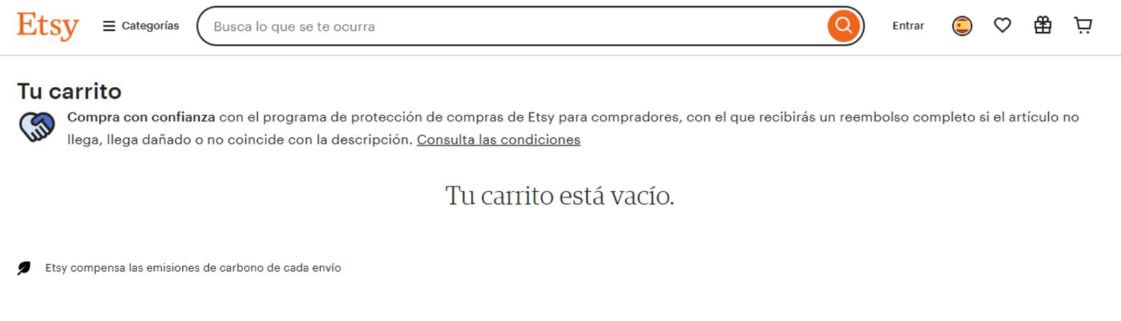 Etsy cuenta con un seguro de protección al comprador