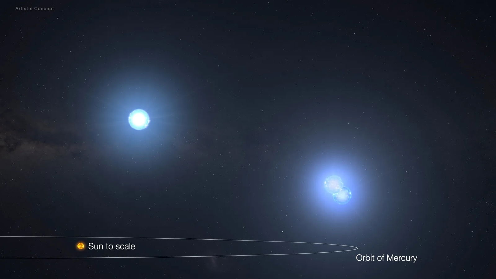 Nasa concepto tres estrellas