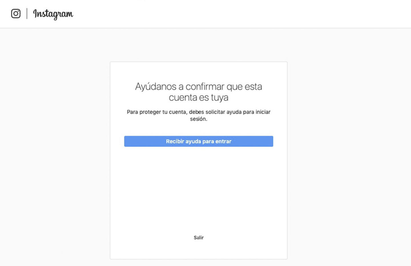 Por qué Instagram dice Ayúdanos a confirmar que esta cuenta te pertenece