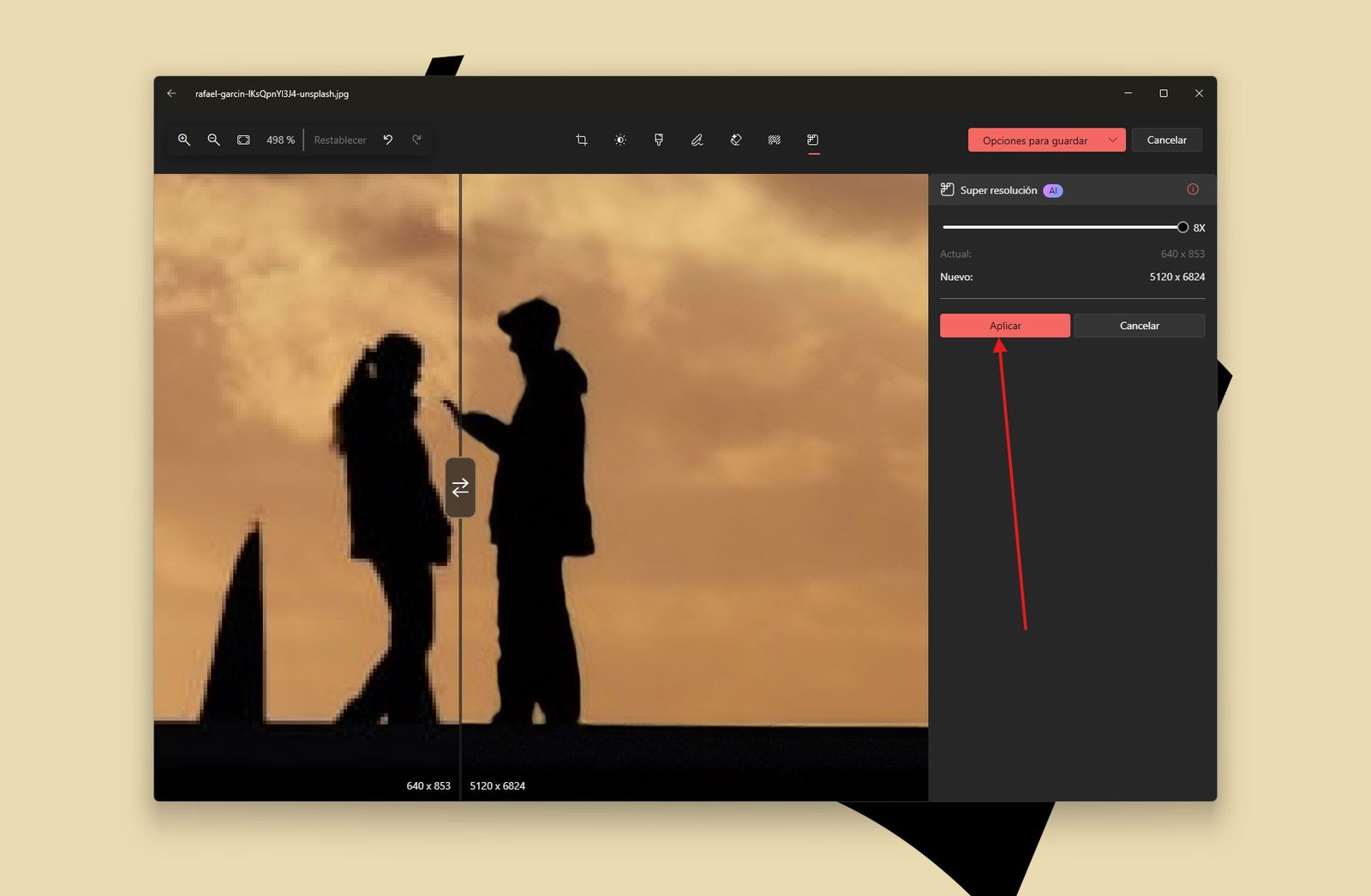 Cómo usar super resolution en Windows Fotos para edición y mejora fotográfica