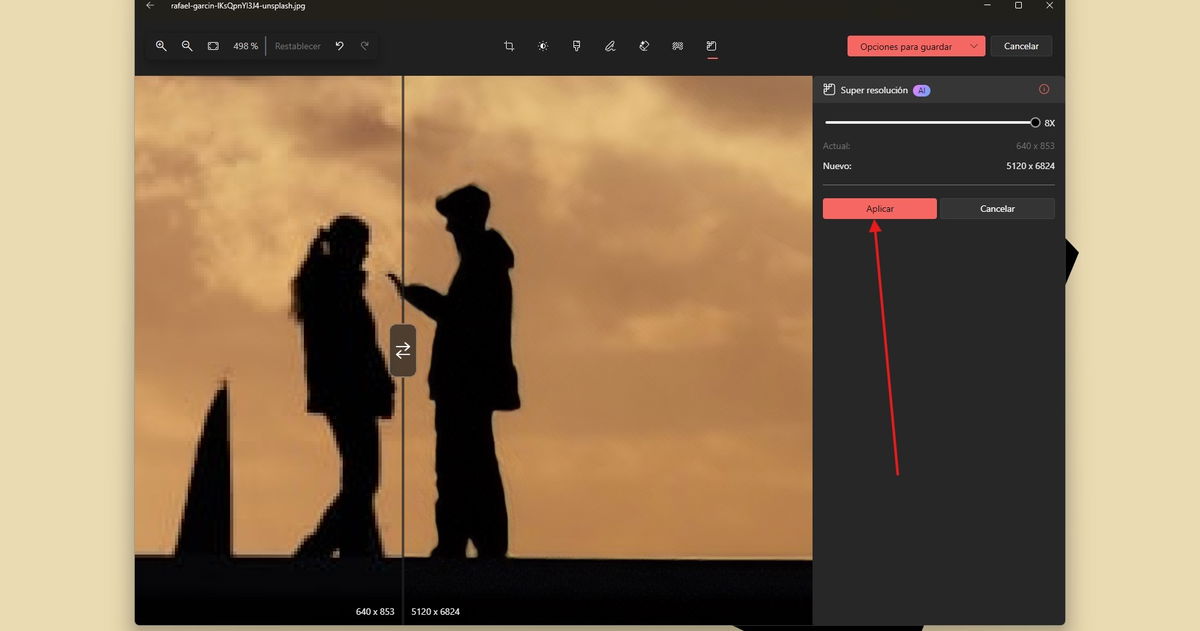 Cómo mejorar la resolución de una foto con IA