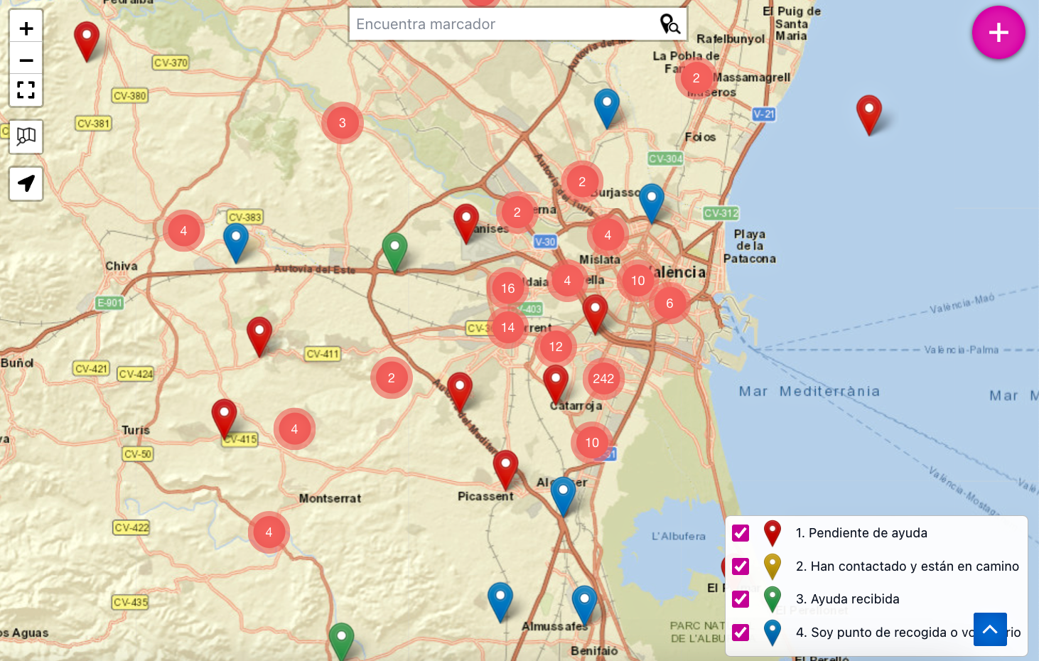 Ayuda Terreta mapa detallado