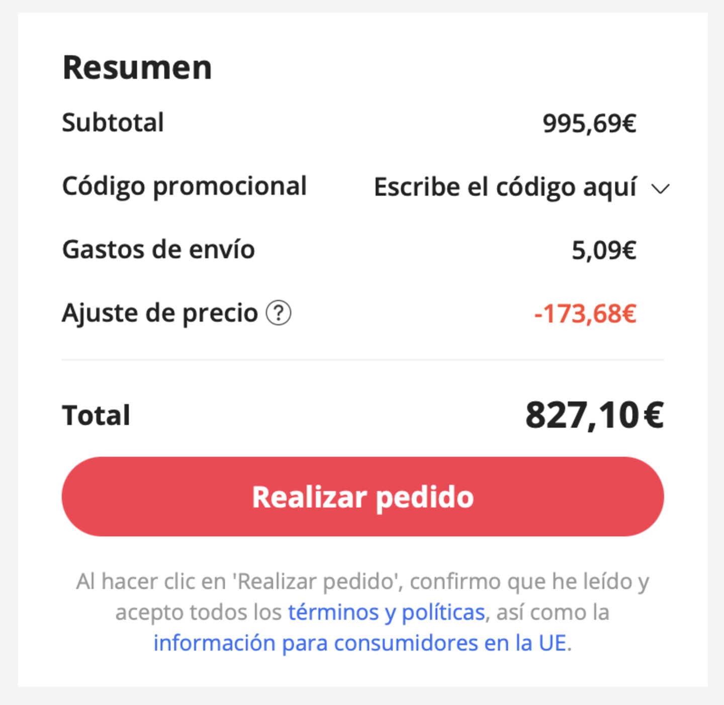 Ficha de precios