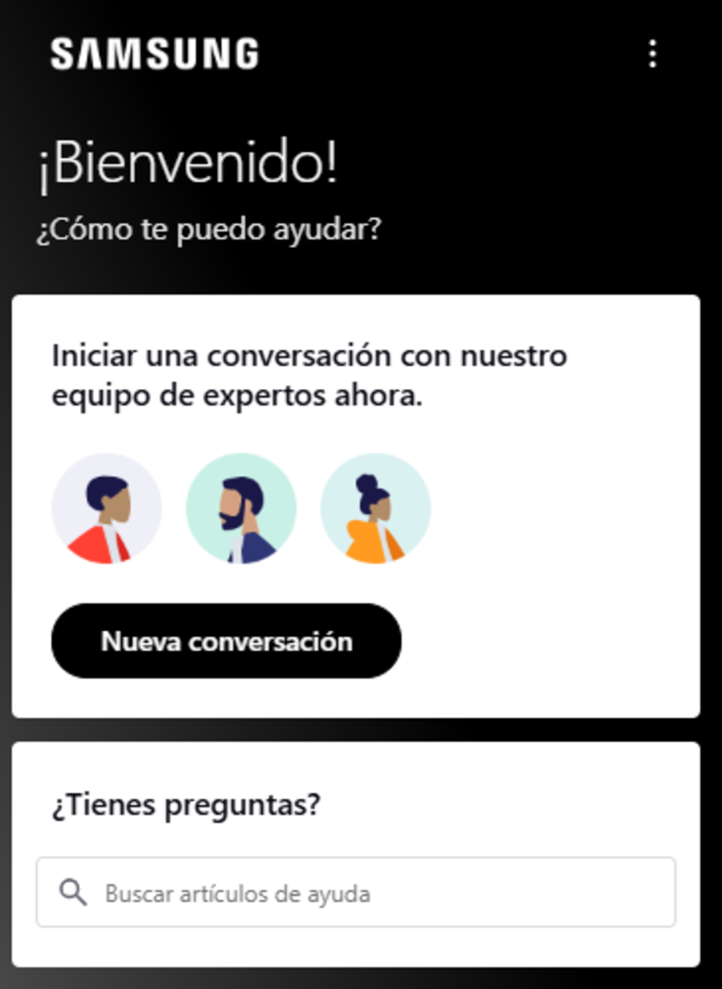 Samsung tiene un servicio de atención al cliente por chat