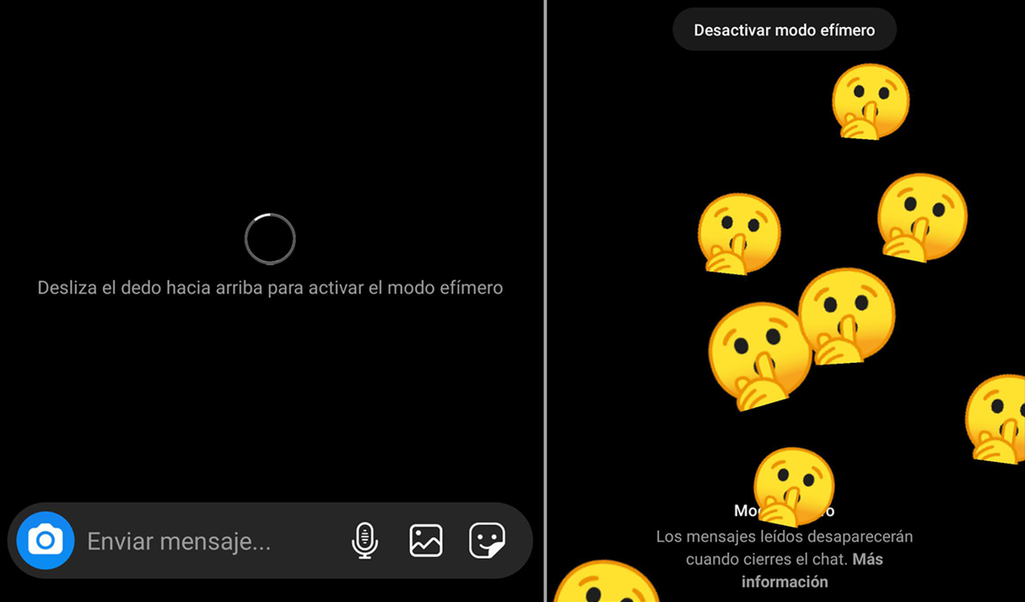 Utilizar el Modo Efímero tiene algunas ventajas interesantes