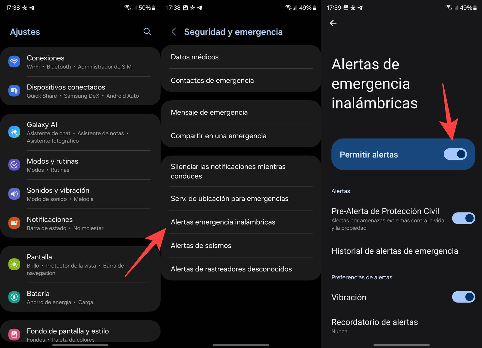 ¿Es necesario activar las alertas de Protección Civil en el móvil No, solo si las tienes desactivadas. Así puedes comprobarlo