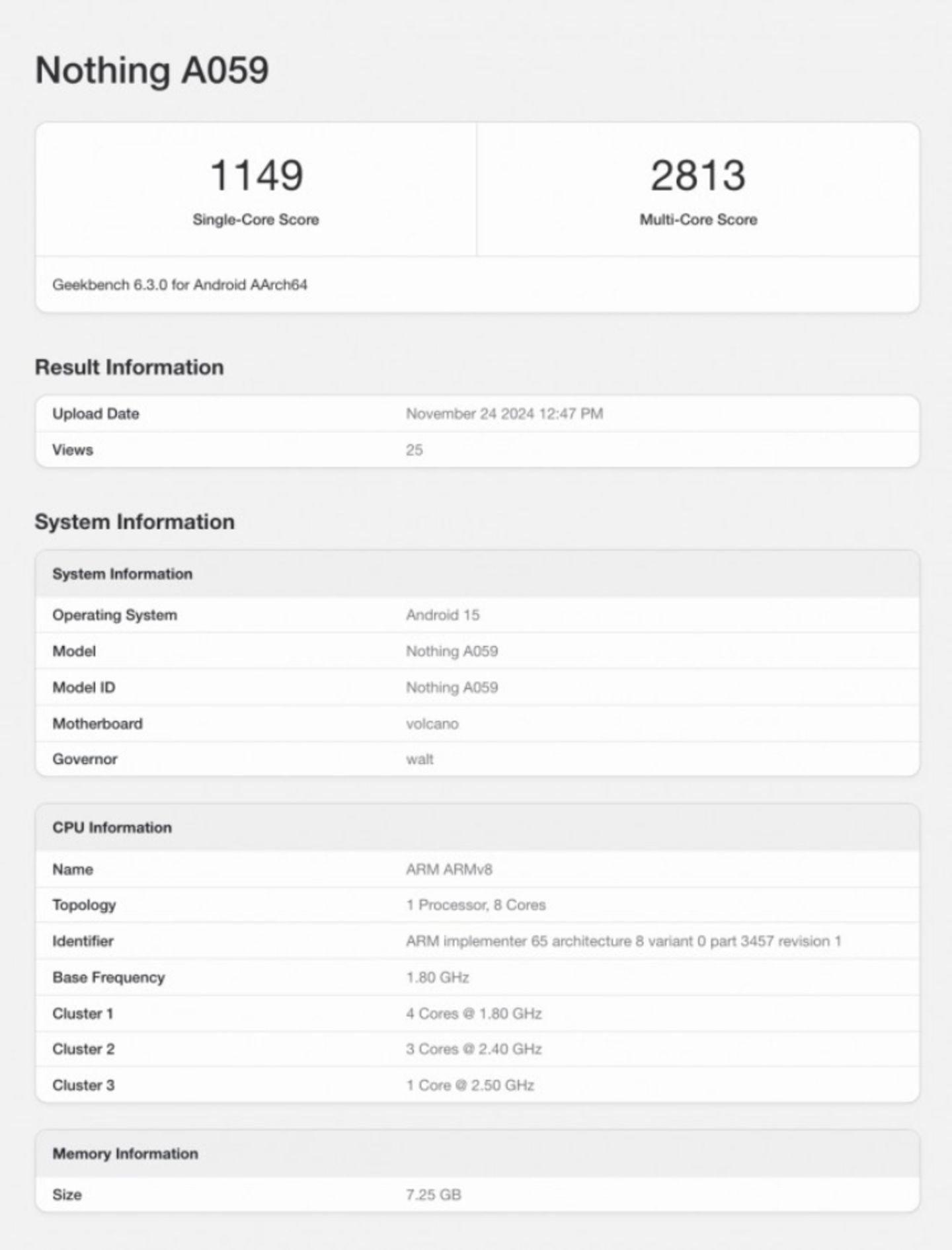 El Nothing Phone (3) pasa por Geekbench desvelando algunas de sus principales características