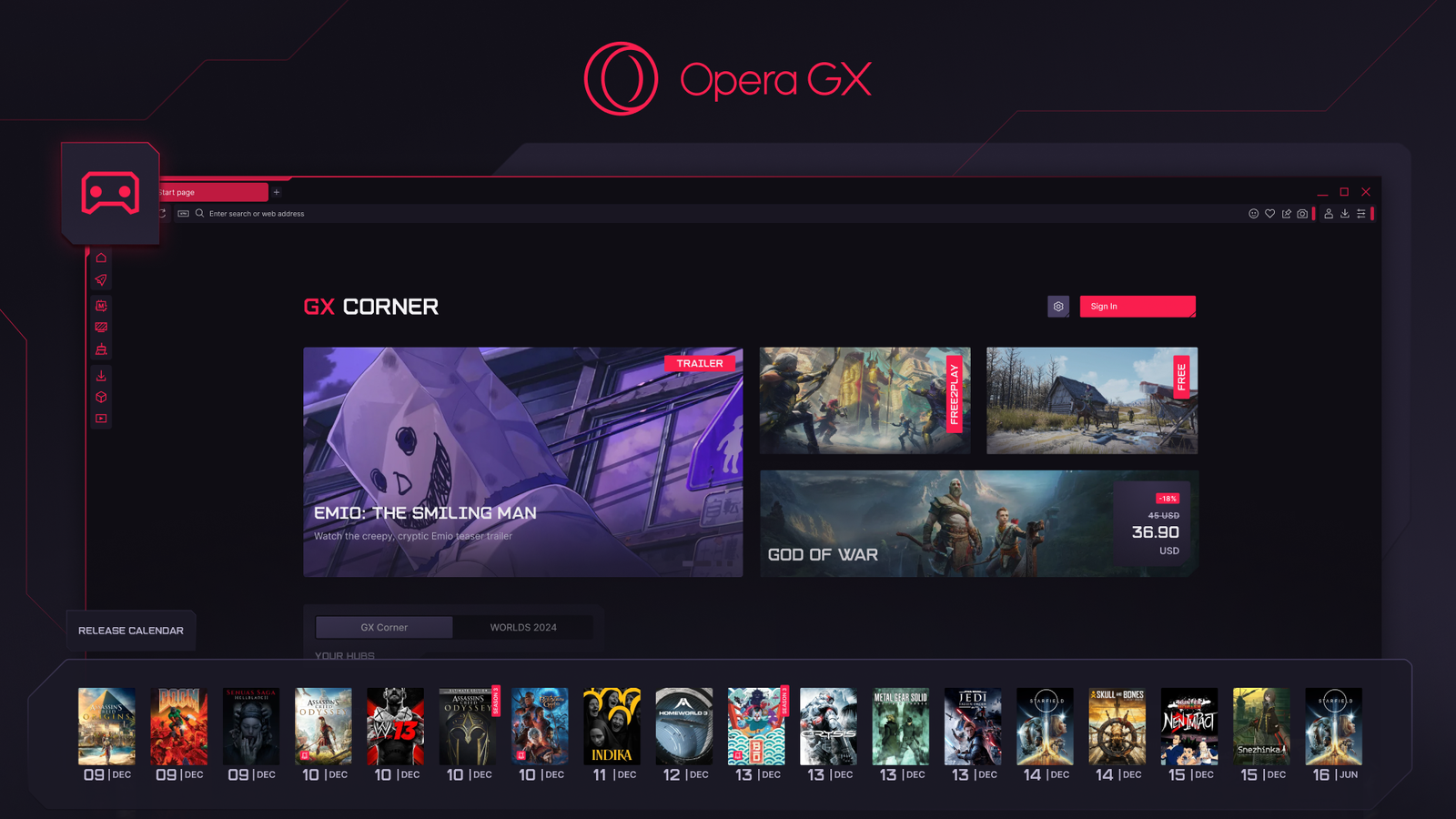 Opera GX Corner