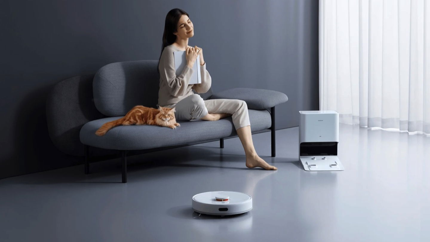 Xiaomi Robot Vacuum X10 chica gato