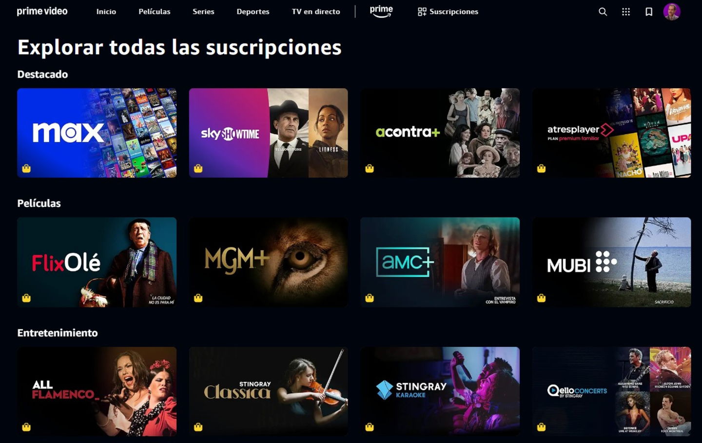 Canales de Amazon Prime Video: lista completa, precios y cómo acceder