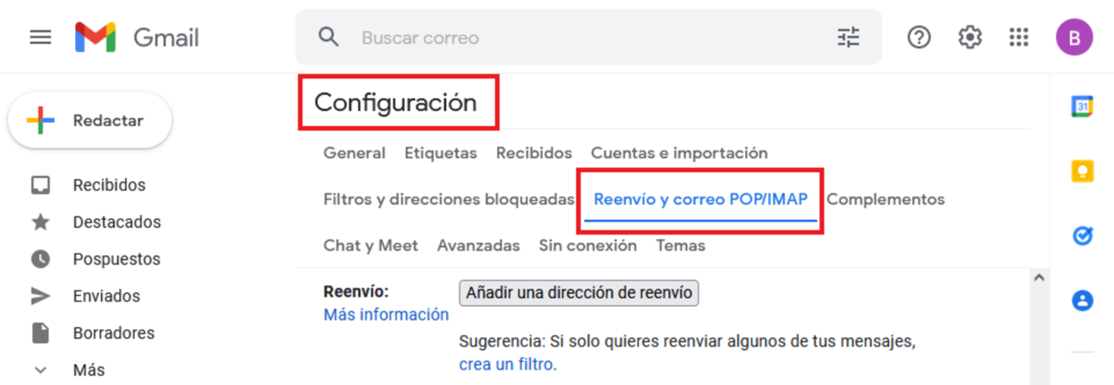 Puedes configurar tu vieja cuenta de Gmail para que los correos electrónicos se reenvíen a la nueva