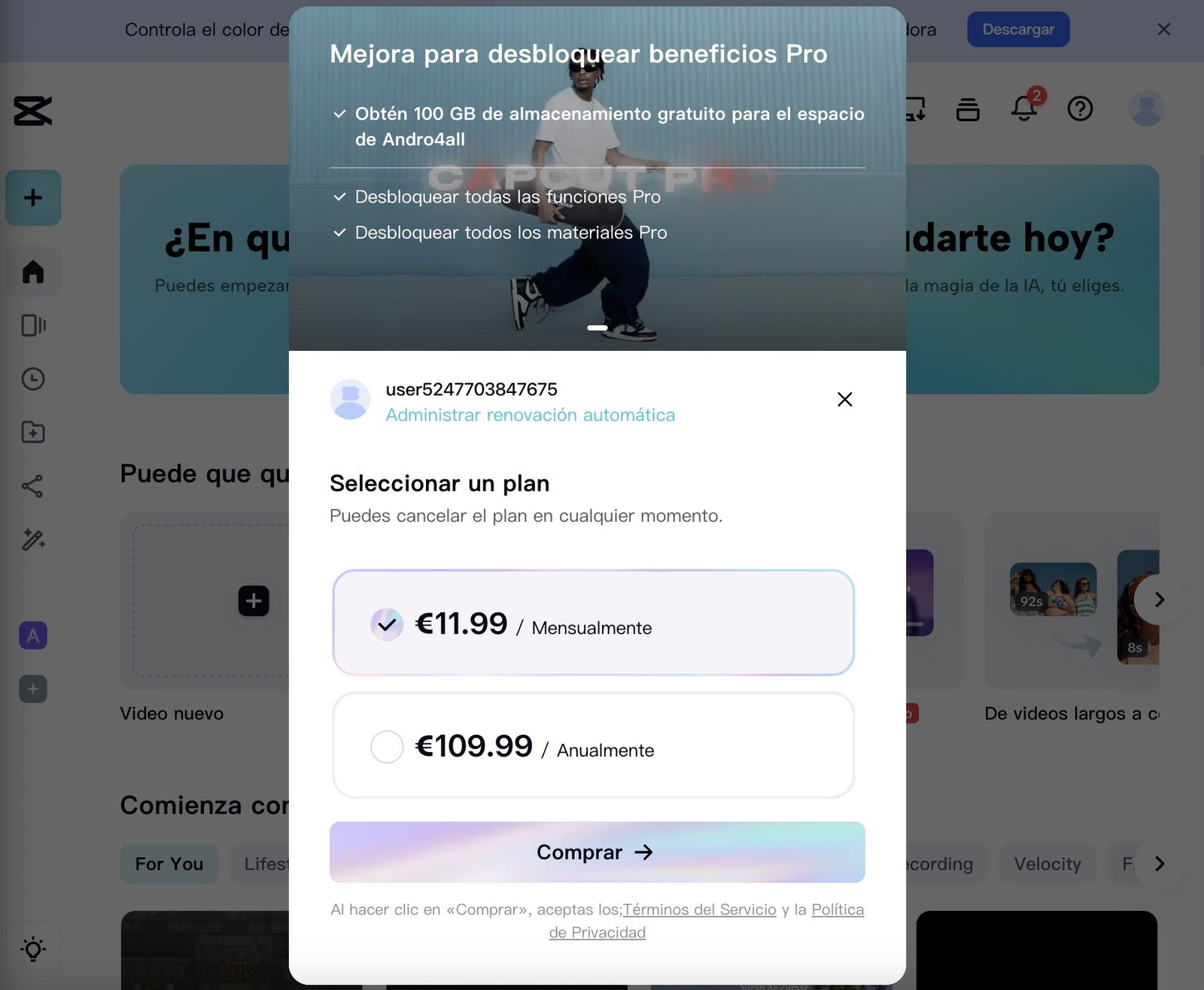 CapCut Pro: precio, qué incluye y cómo probarlo gratis