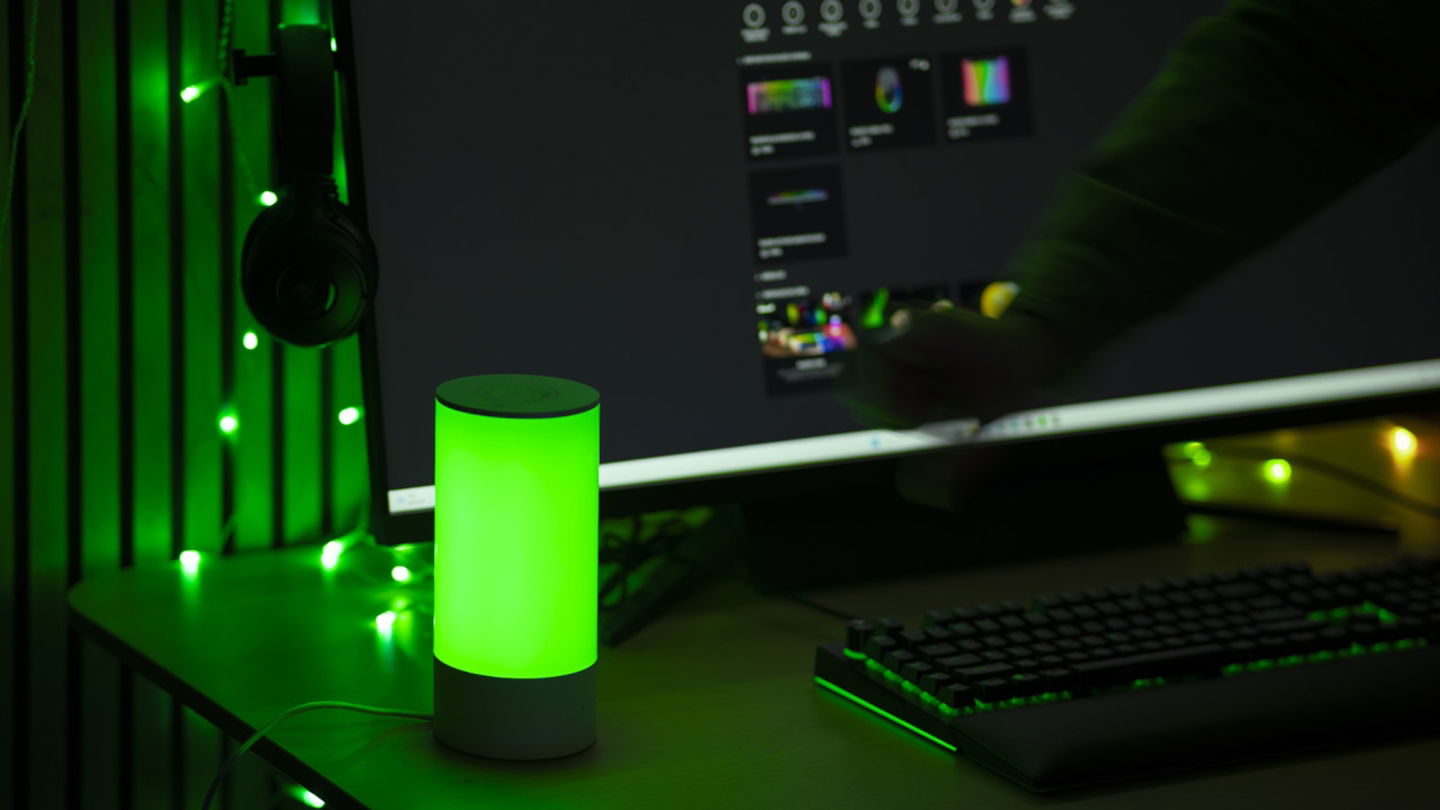 Razer Navidad luz en la mesa