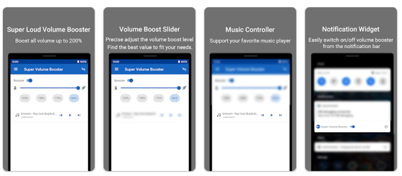 Super Volume Booster es una aplicación fácil de usar y simple