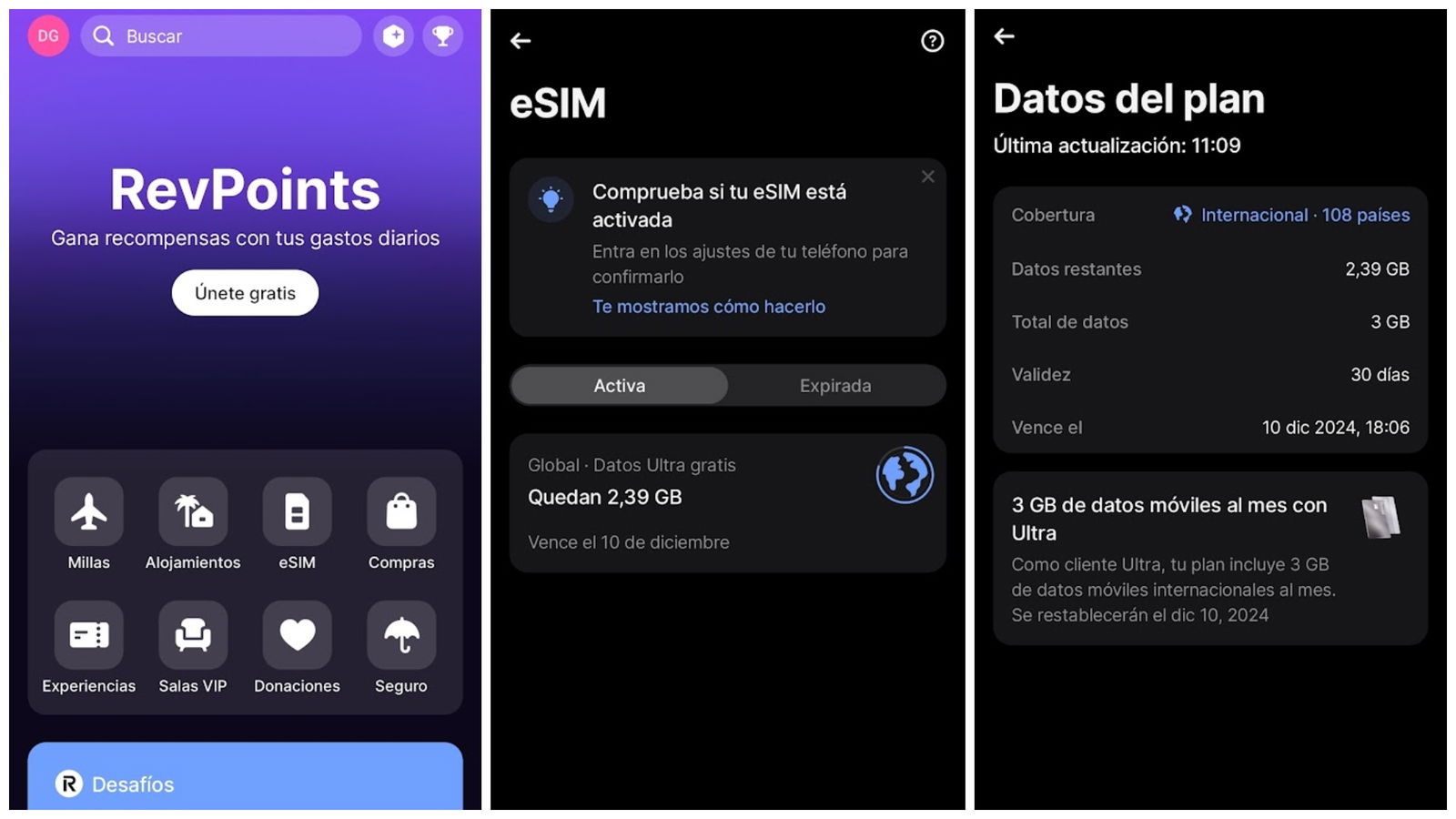 Tarifas datos eSIM de Revolut