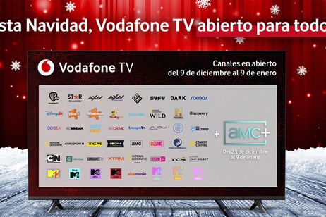 Vodafone abre su televisión y regala descuentos en móviles por Navidad