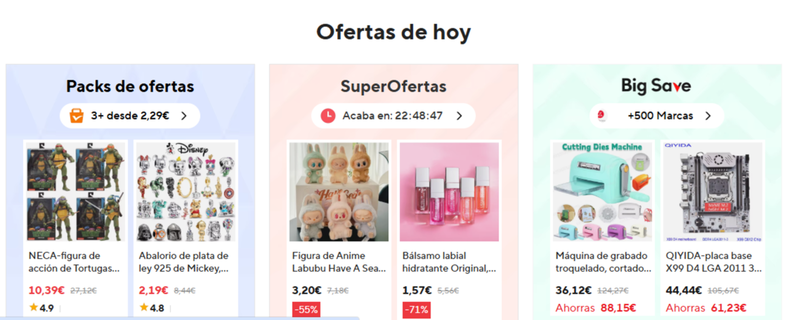 AliExpress se especializa en productos listos para el consumo