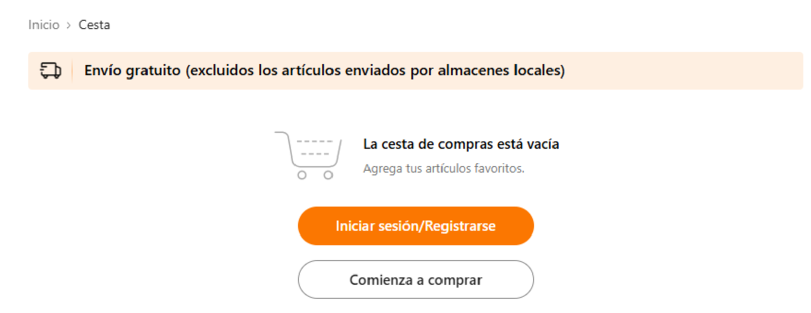 Si tu historial de compras está vacío no te aparecerán recomendaciones relacionadas