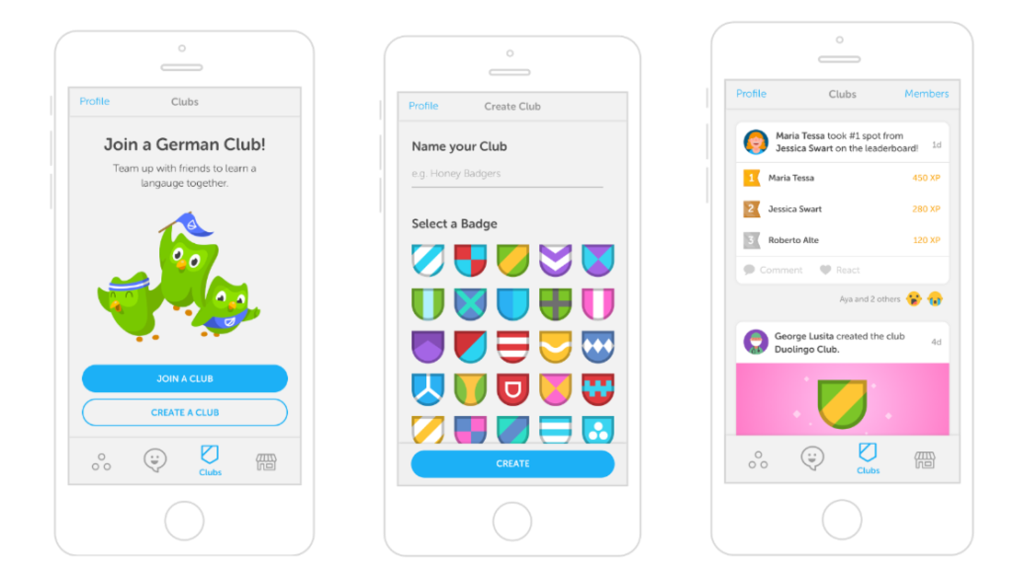 Unirte a un club es otra muy buena idea para aprender con Duolingo