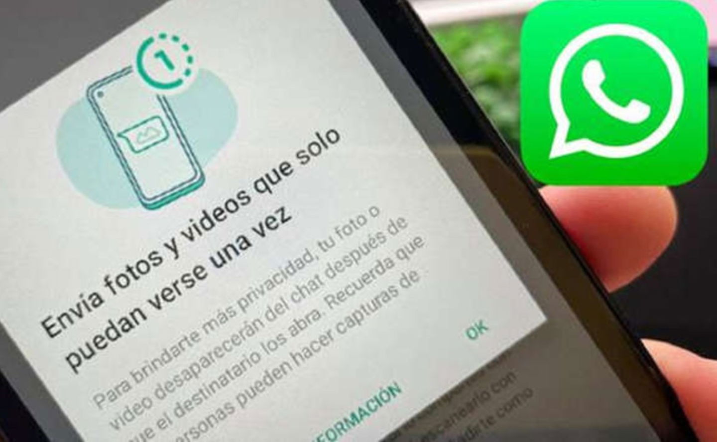 WhatsApp permite enviar fotos y vídeos que solo puedan verse una vez