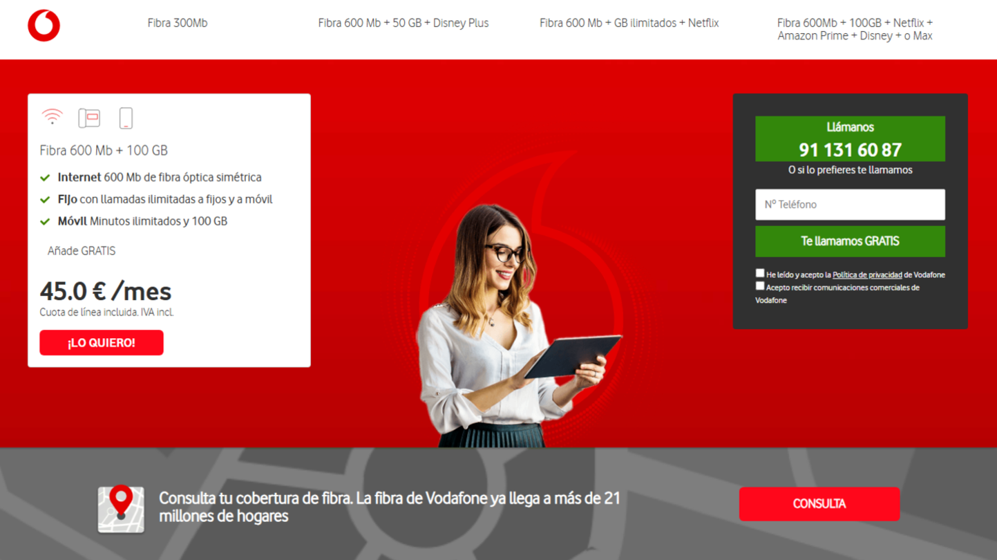 Nueva promoción en Vodafone te regala una Smart TV si contratas ciertas tarifas