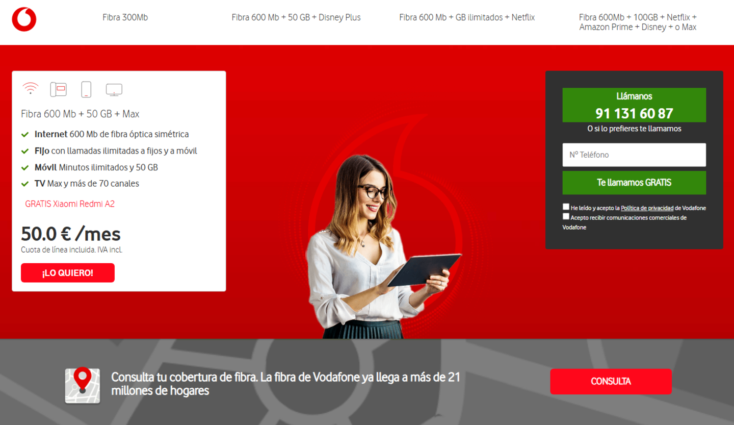 Nueva promoción en Vodafone te regala una Smart TV si contratas ciertas tarifas