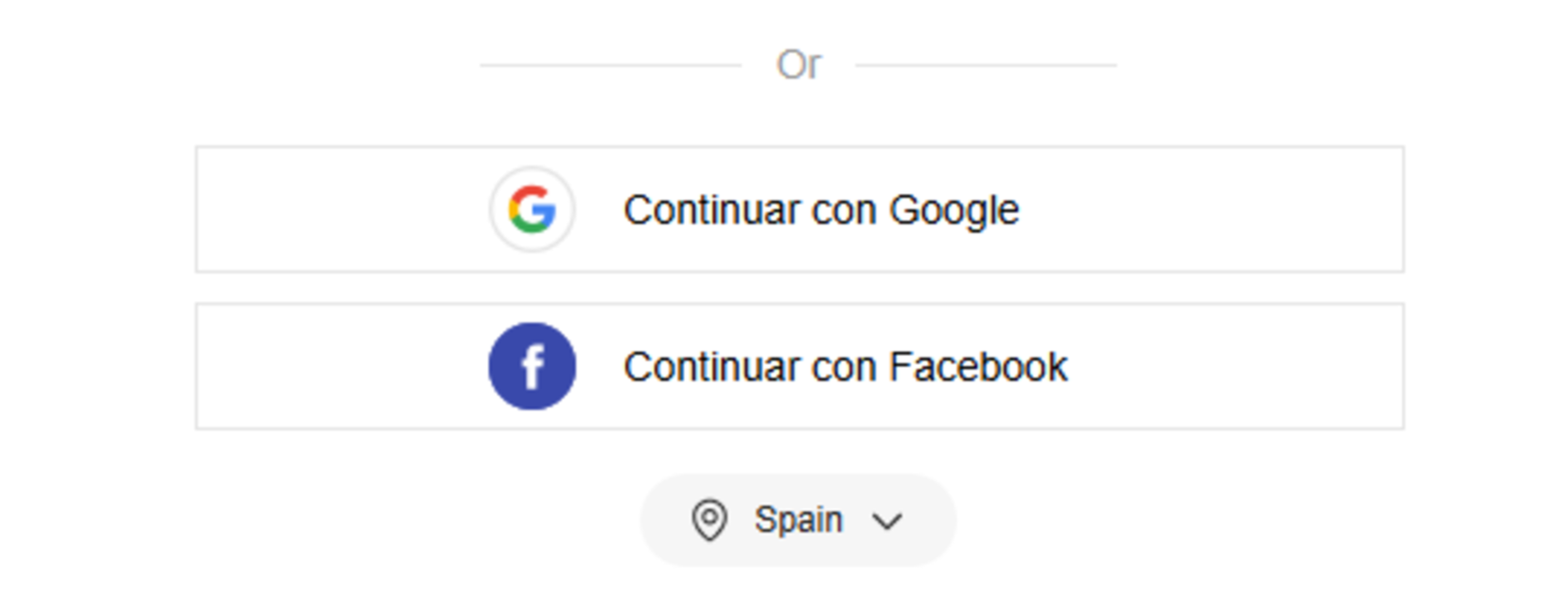 Shein te permite iniciar sesión mediante Google o Facebook