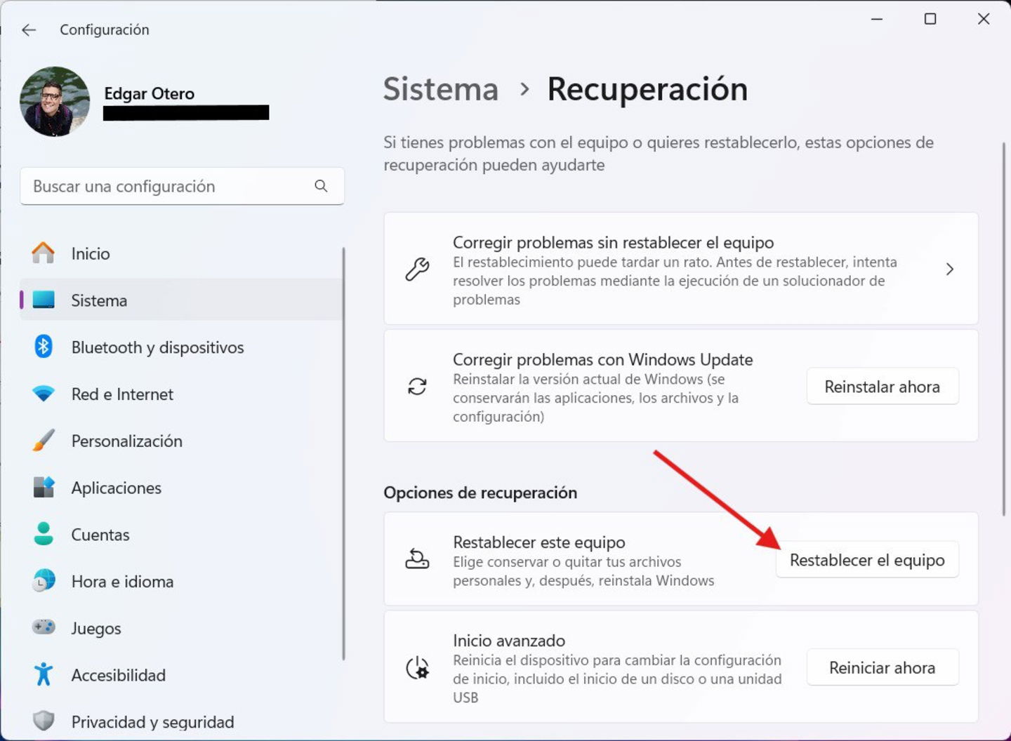 Cómo restablecer Windows 11 desde cero y paso a paso