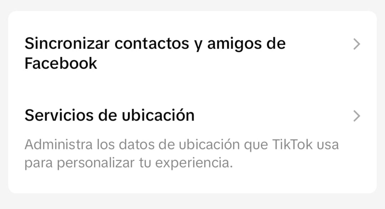 TikTok te permite sincronizar tus contactos con los de Facebook