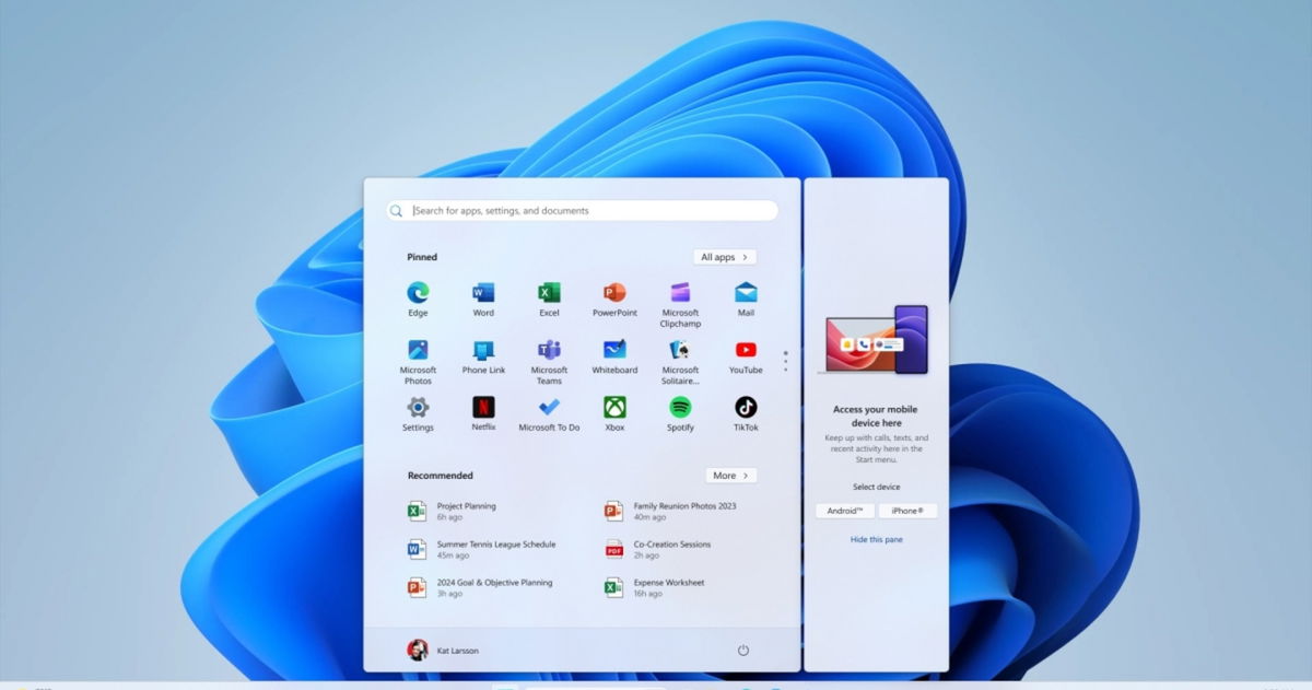 Tu iPhone aparecerá en el menú de inicio de Windows 11: esto es lo que podrás hacer