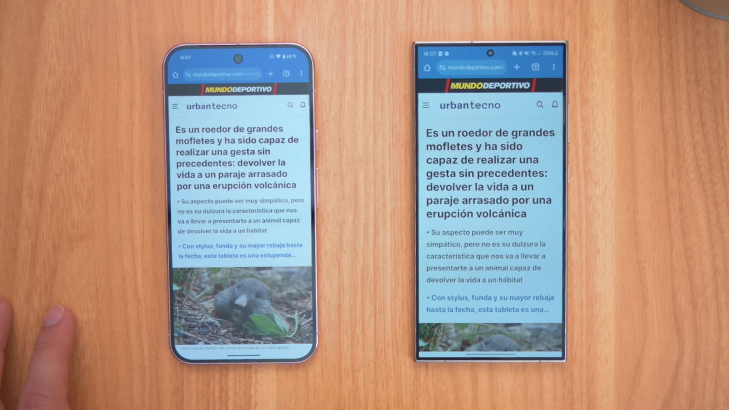 Web de Urban Tecno en el Google Pixel 9 Pro XL y en el Samsung Galaxy S24 Ultra