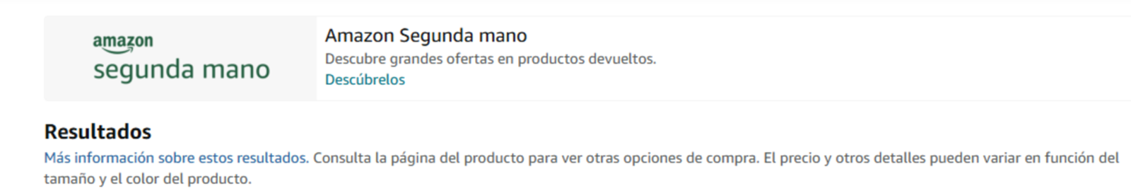 Amazon tiene su propia sección de productos de segunda mano