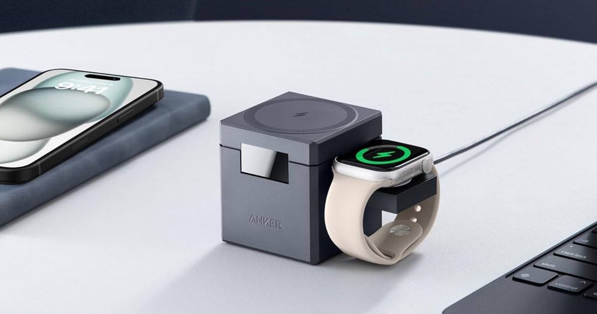 Carga tu iPhone, Watch y AirPods donde te dé la gana: este cargador triple con MagSafe cae un 31%