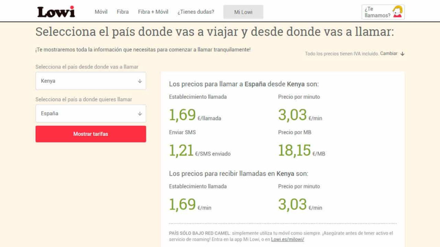 La app de Lowi te permite activar el roaming de manera sencilla