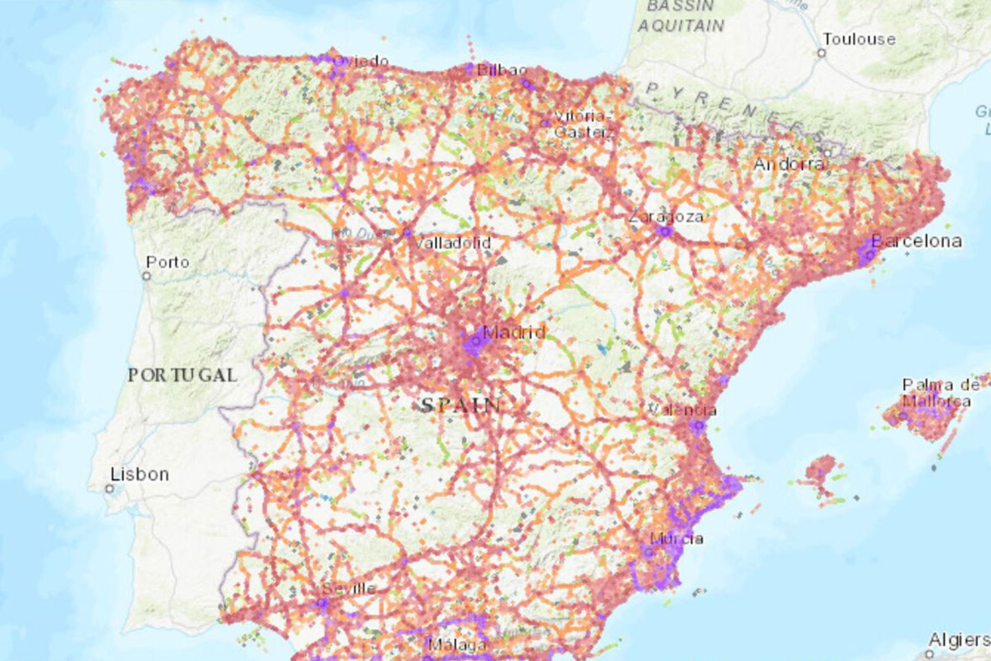 Prácticamente toda España cuenta con cobertura de Finetwork