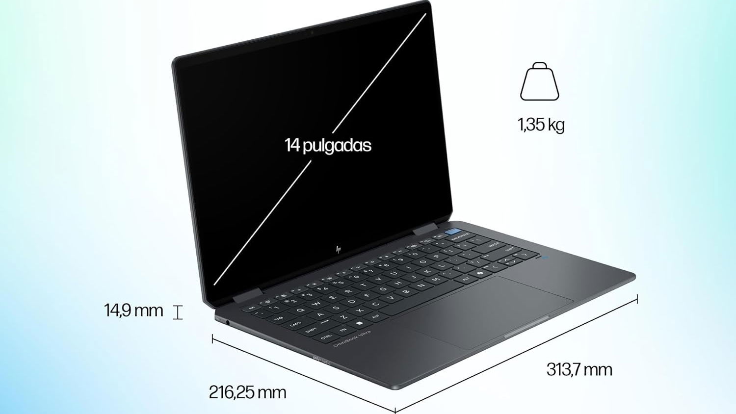 HP OmniBook Ultra Flip 14 medidas