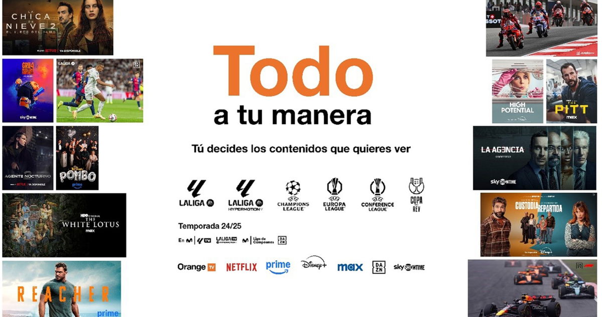 Las nuevas tarifas de Orange no solo incluyen fibra, móvil y fútbol, también son más personalizables que nunca