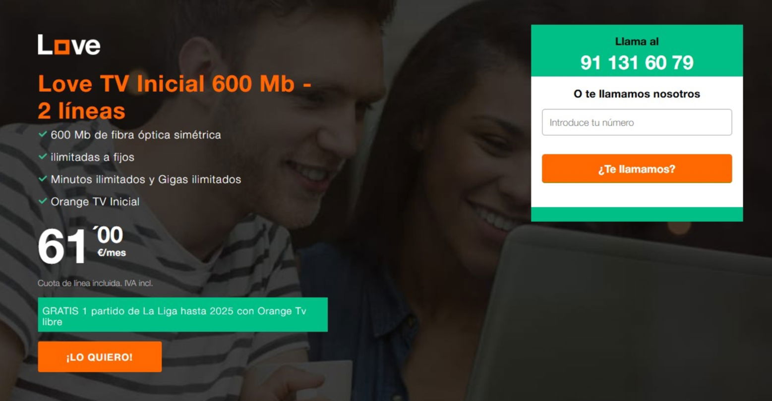 Love TV Inicial es uno de los paquetes que llevan más tiempo en Orange, pero sigue siendo uno de los más recomendados