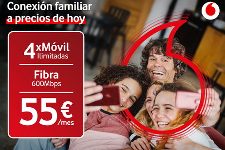 4 móviles y fibra de 600 Mbps con un ahorro de 180 euros al año: así es el nuevo plan familiar de Vodafone