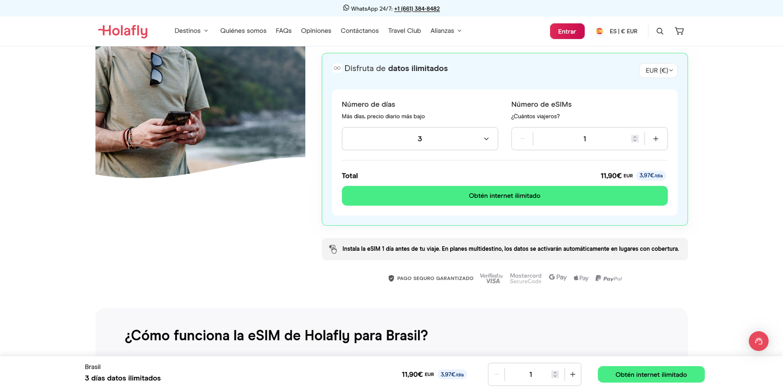 eSIM para Brasil: precios, cuál elegir y cómo configurarla